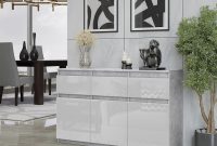 White High Gloss Dresser To Buffet